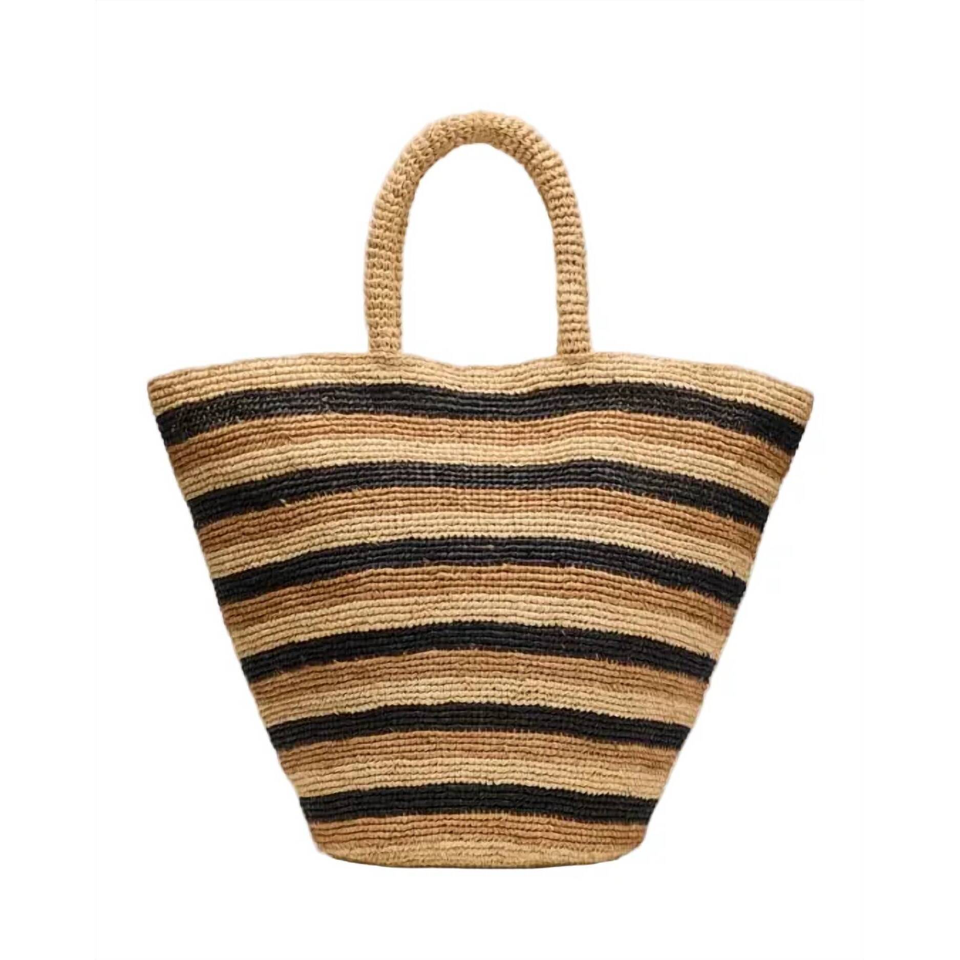 New Btb Los Angeles Women's Marisol Striped Tote Bag In Neutral